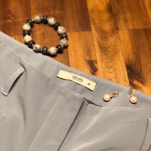 PRADA Powder Blue Buttonless Trousers